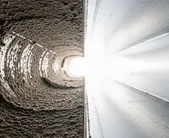 air duct cleaning services showing interior duct system inspection and cleaning in Colorado Springs, CO